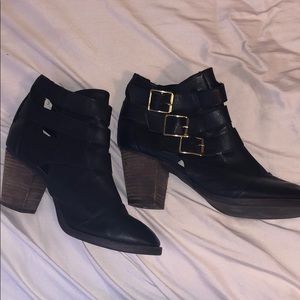 Black Cutout Booties